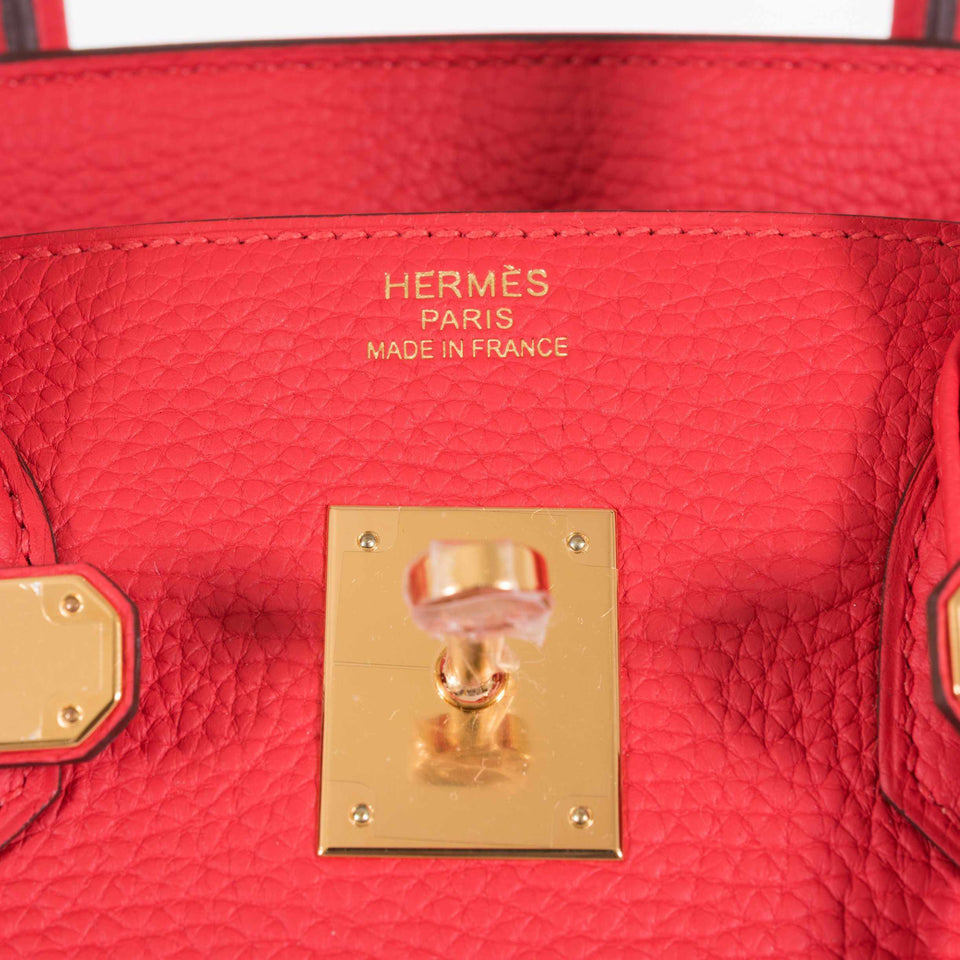 Hermes Birkin 35 Rouge Tomate Clemence Gold Hardware