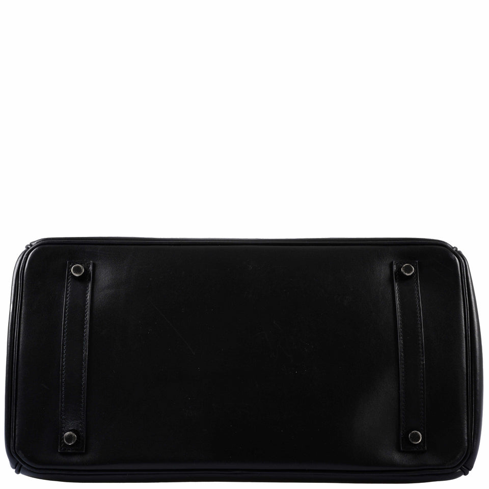 Hermes Birkin 35 SO BLACK Black Box Leather PVD Hardware - 2011, O Square