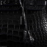 Hermes Birkin 35 SO BLACK Matte Alligator Black PVD Hardware