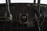 Hermes Birkin 35 SO BLACK Matte Alligator Black PVD Hardware