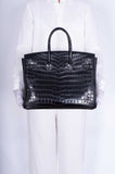 Hermes Birkin 35 SO BLACK Matte Alligator Black PVD Hardware