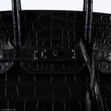 Hermes Birkin 35 SO BLACK Matte Alligator Black PVD Hardware