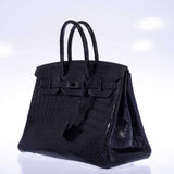 Hermes Birkin 35 SO BLACK Matte Niloticus Crocodile PVD Black Hardware