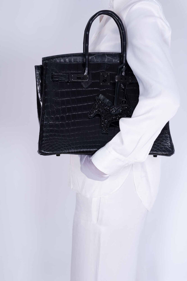 Hermes Birkin 35 SO BLACK Matte Niloticus Crocodile PVD Black Hardware