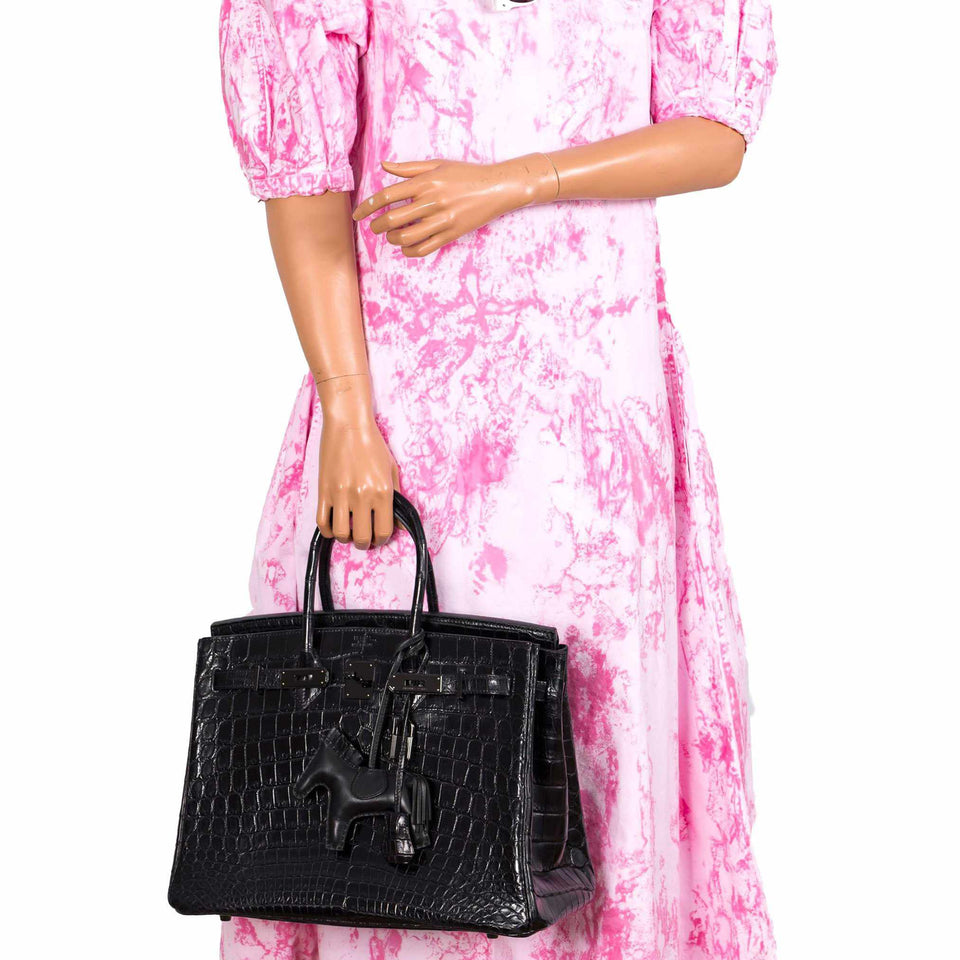 Hermes Birkin 35 SO BLACK Niloticus Crocodile Black Hardware - Legend