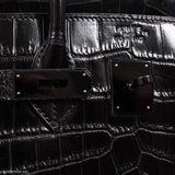 Hermes Birkin 35 SO BLACK Niloticus Crocodile Black Hardware - Legend