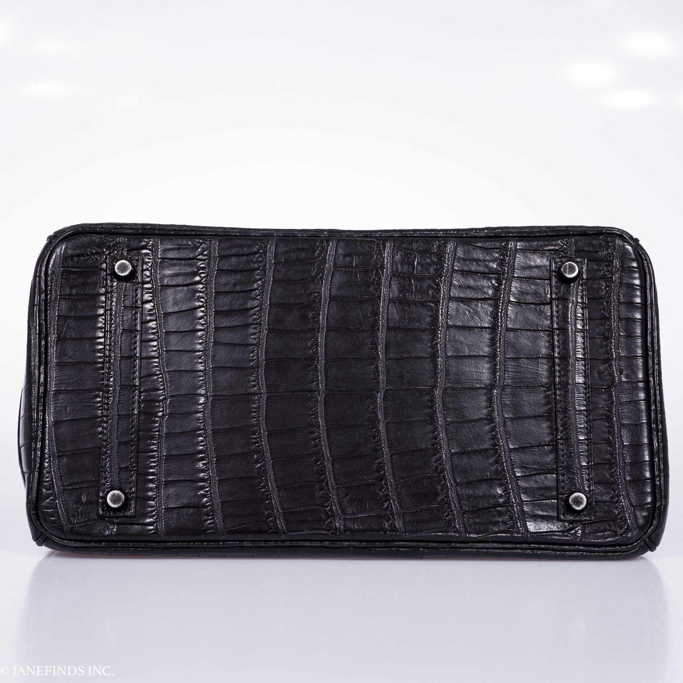 Hermes Birkin 35 SO BLACK Niloticus Crocodile Black Hardware - Legend