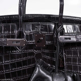 Hermes Birkin 35 SO BLACK Niloticus Crocodile Black Hardware - Legend