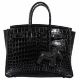 Hermes Birkin 35 SO BLACK Niloticus Crocodile Black Hardware - Legend
