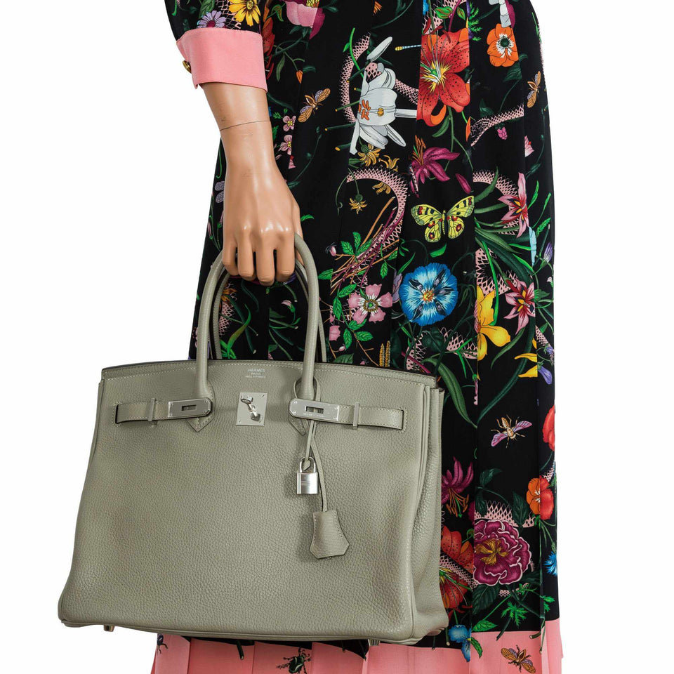 Hermes Birkin 35 Sage Clemence Palladium Hardware