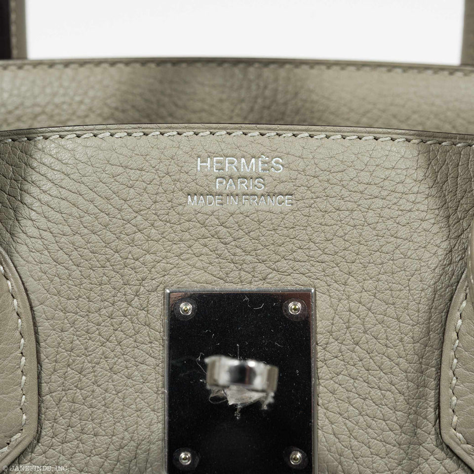 Hermes Birkin 35 Sage Clemence Palladium Hardware