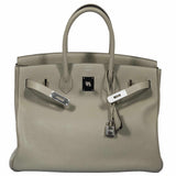 Hermes Birkin 35 Sage Clemence Palladium Hardware