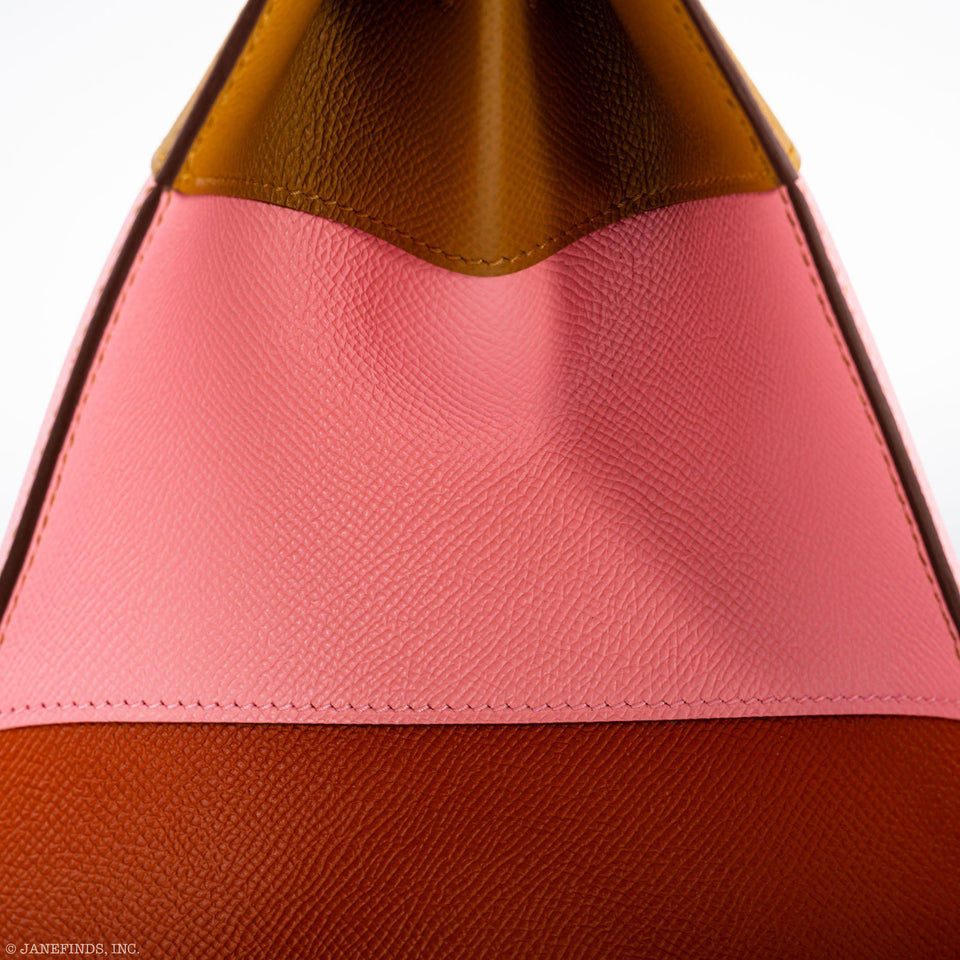 Hermes Birkin 35 Sellier Sunrise Rainbow Epsom Palladium Hardware