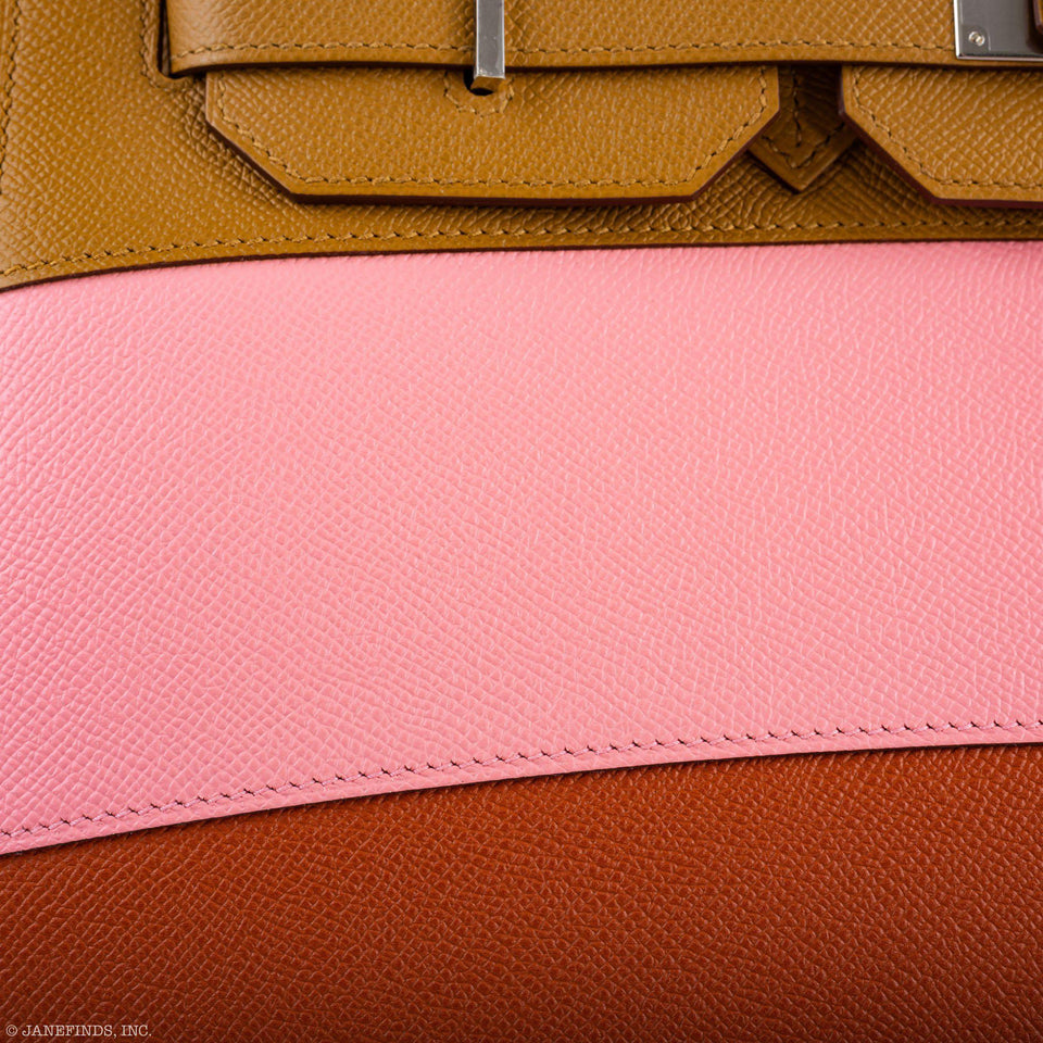 Hermes Birkin 35 Sellier Sunrise Rainbow Epsom Palladium Hardware