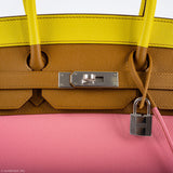Hermes Birkin 35 Sellier Sunrise Rainbow Epsom Palladium Hardware