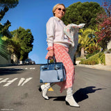 Hermes Birkin 35 Shiny Blue Roi Porosus Crocodile & Denim Palladium Hardware