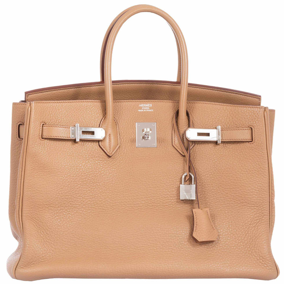 Hermes Birkin 35 Tabac Clemence Palladium Hardware