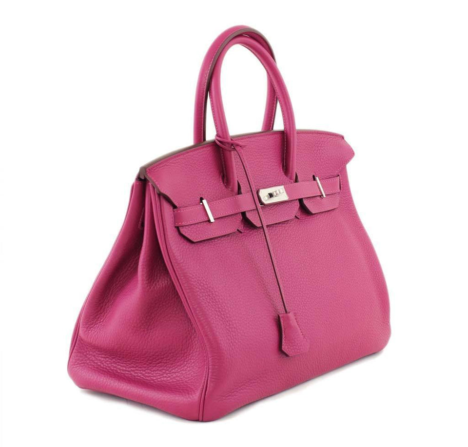 HermesBirkin 35 Tosca Clemence Bag PHW