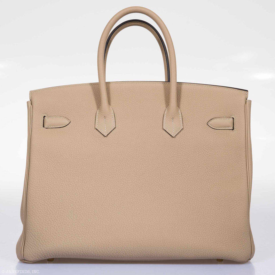 Hermes Birkin 35 Trench Togo Gold Hardware