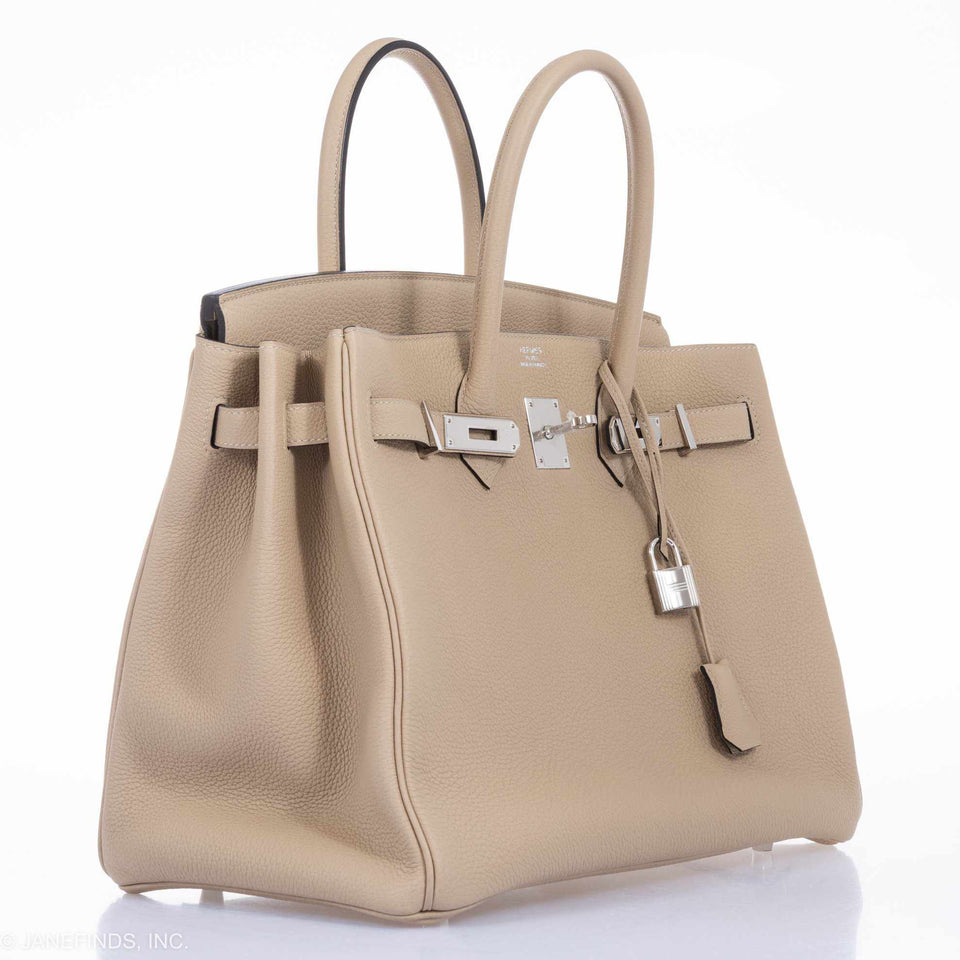 Hermes Birkin 35 Trench Togo Palladium Hardware