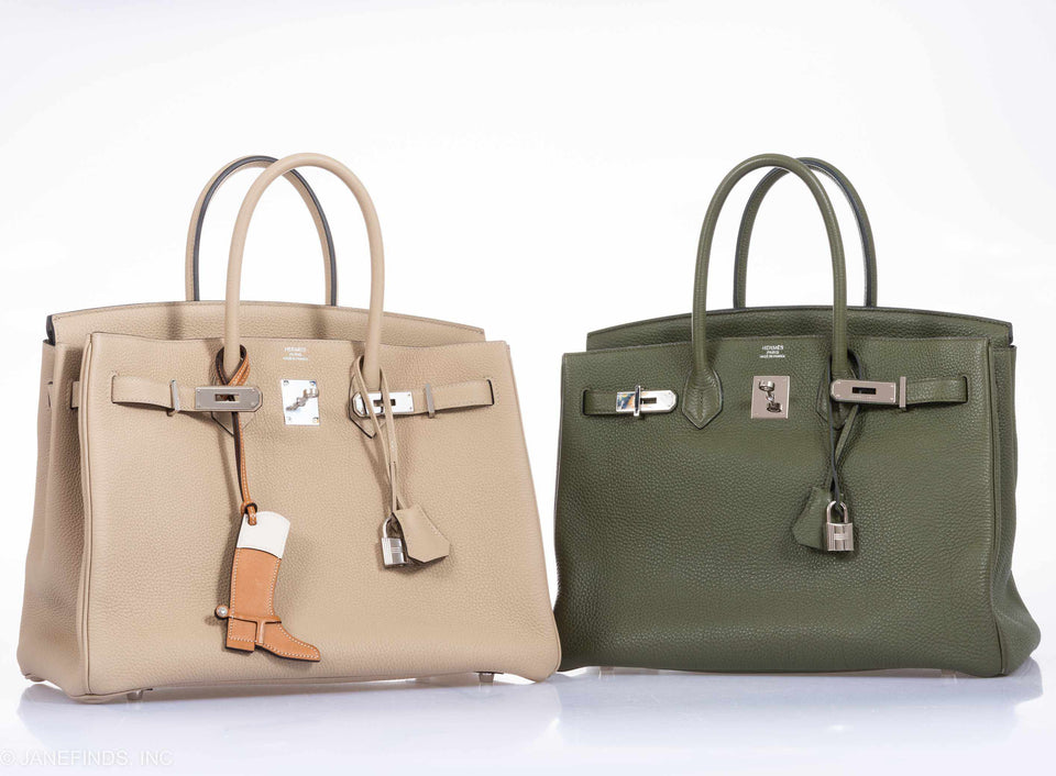 Hermes Birkin 35 Trench Togo Palladium Hardware
