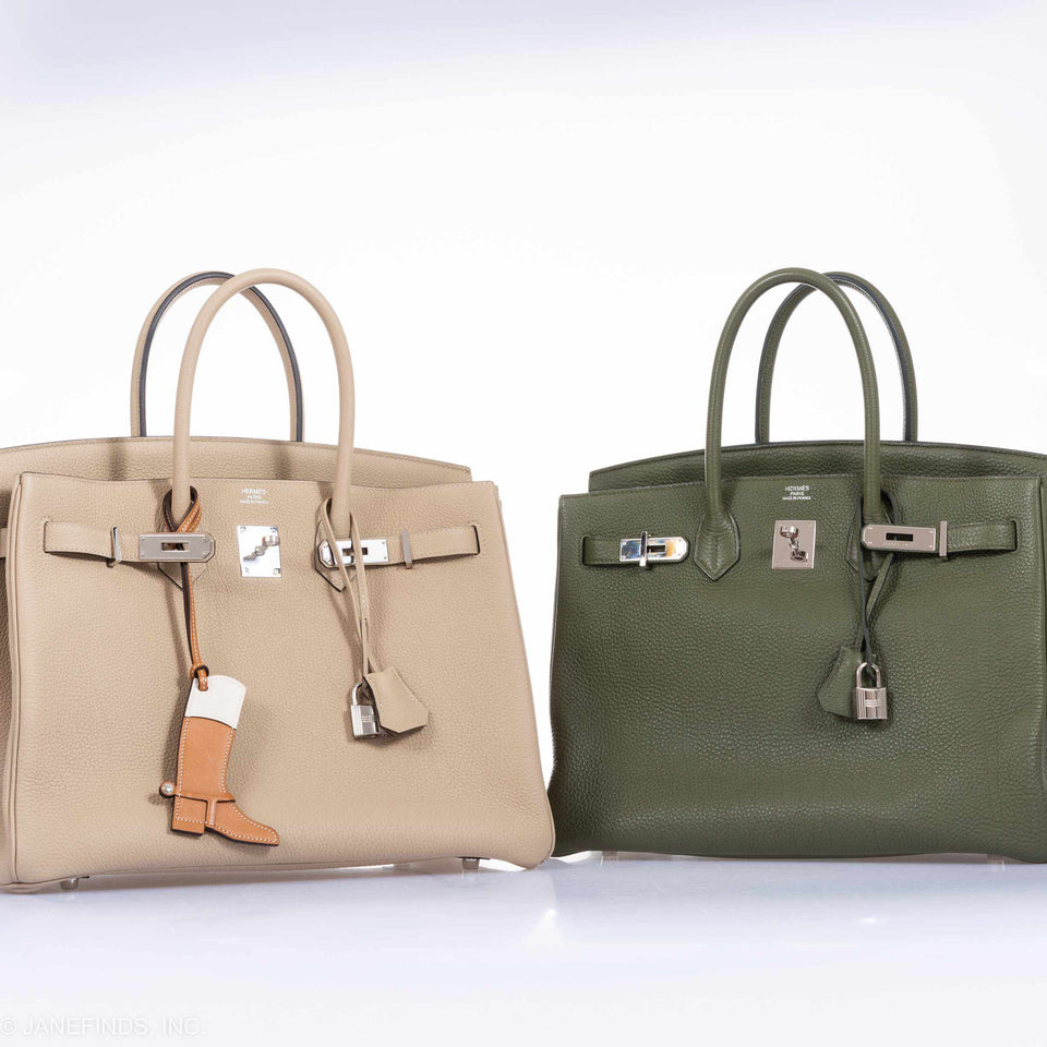 Hermes Birkin 35 Trench Togo Palladium Hardware