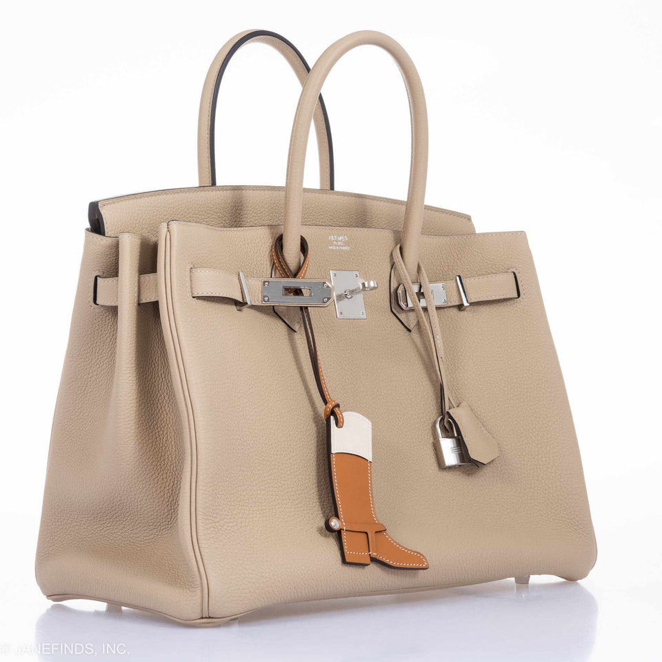 Hermes Birkin 35 Trench Togo Palladium Hardware