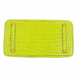 Hermes Birkin 35 Vert Anis Green Crocodile Gold Hardware