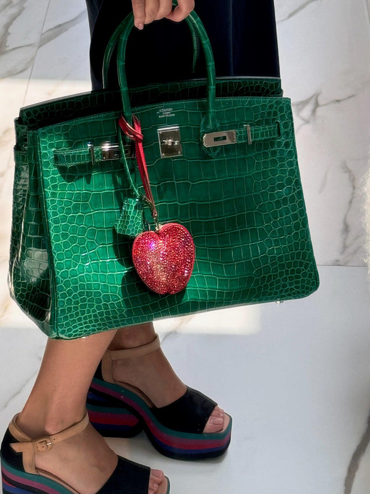 Hermes Birkin 35 Vert Emerald Porosus Crocodile Palladium Hardware