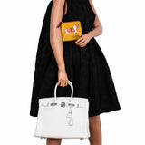 Hermes Birkin 35 White Clemence Palladium Hardware