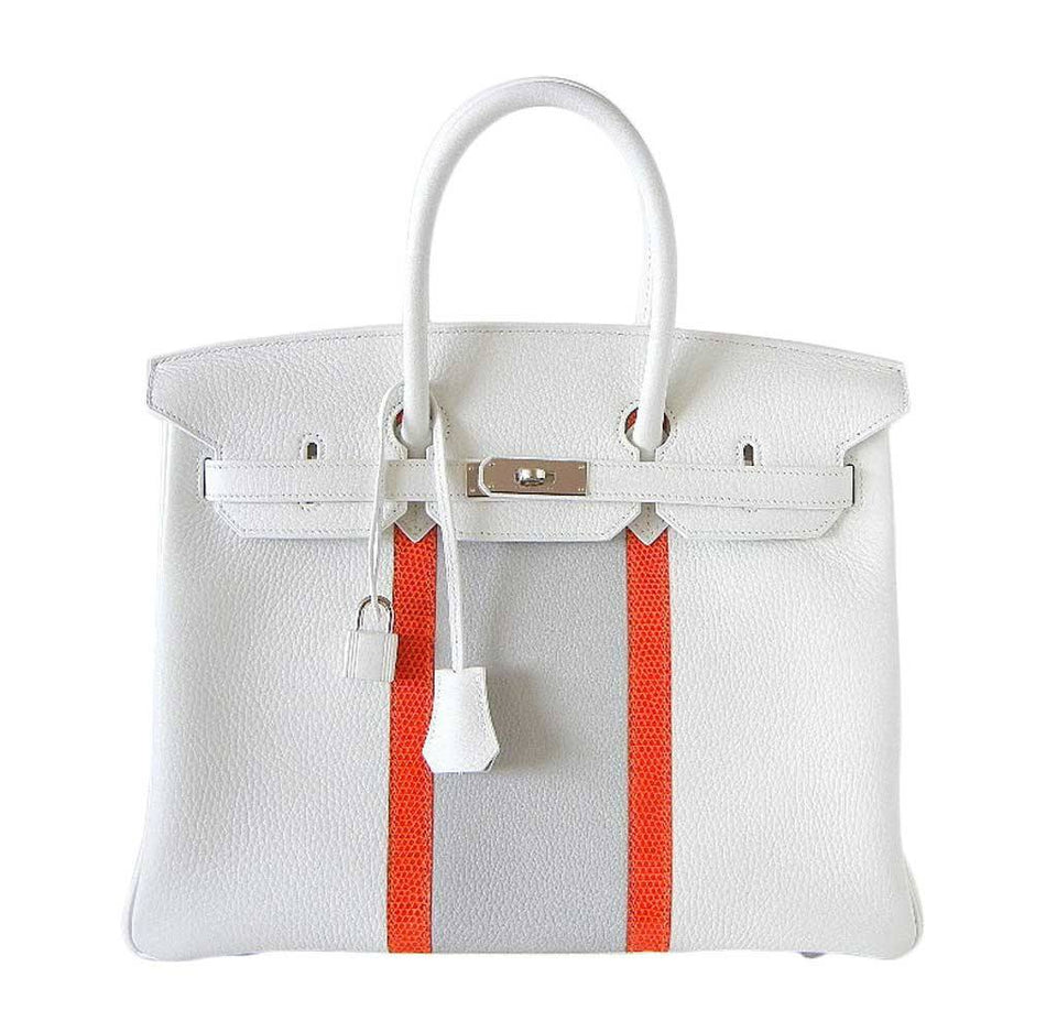 HermesBirkin 35 White Club Bag PHW