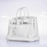 Hermes Birkin 35 White Taurillon Clemence Palladium Hardware