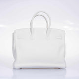 Hermes Birkin 35 White Taurillon Clemence Palladium Hardware