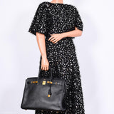 Hermes Birkin 40 Black Epsom Leather Gold Hardware - 2011, Square O