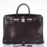 Hermes Birkin 40 Black Matte Crocodile Porosus Palladium Hardware