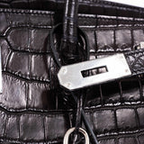 Hermes Birkin 40 Black Matte Crocodile Porosus Palladium Hardware