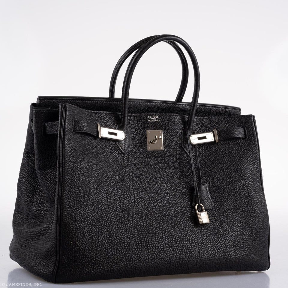 Hermes Birkin 40 Black Togo leather Palladium Hardware