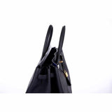 Hermes Birkin 40 Black With Bleu Electric Interior Togo Gold Hardware