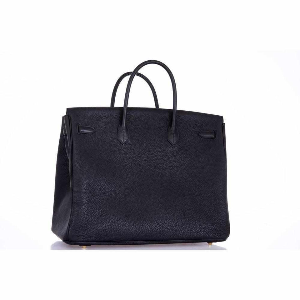 Hermes Birkin 40 Black With Bleu Electric Interior Togo Gold Hardware