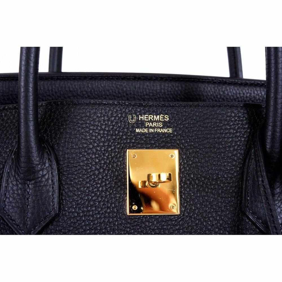 Hermes Birkin 40 Black With Bleu Electric Interior Togo Gold Hardware