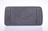 Hermes Birkin 40 Dalmatian Buffalo Metallic Silver Palladium Hardware
