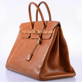 Hermes Birkin 40 Fauve Barenia Leather Gold Hardware - 1994, X Circle