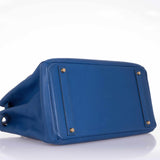 Hermes Birkin 40 French Blue Fjord Gold Hardware