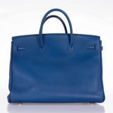 Hermes Birkin 40 French Blue Fjord Gold Hardware