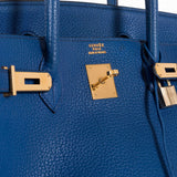 Hermes Birkin 40 French Blue Fjord Gold Hardware