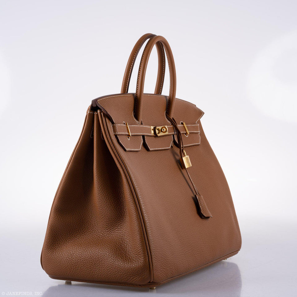 Hermes Birkin 40 Gold Togo Gold Hardware - 2011, O Square