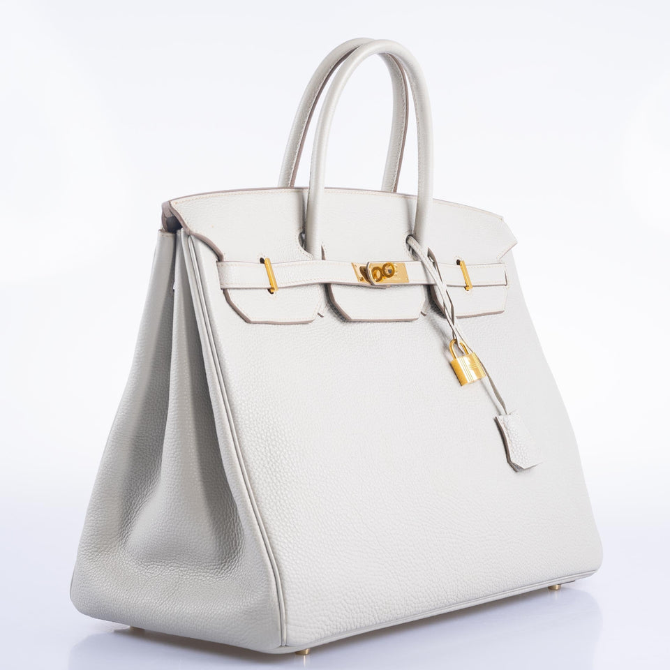 Hermes Birkin 40 Gris Perle Togo Gold Hardware
