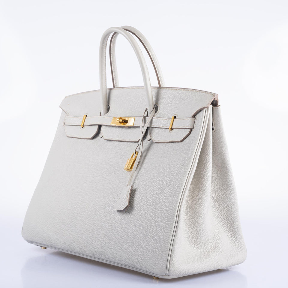 Hermes Birkin 40 Gris Perle Togo Gold Hardware