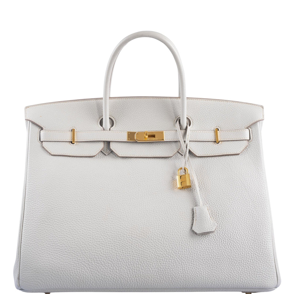 Hermes Birkin 40 Gris Perle Togo Gold Hardware