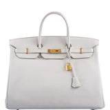 Hermes Birkin 40 Gris Perle Togo Gold Hardware